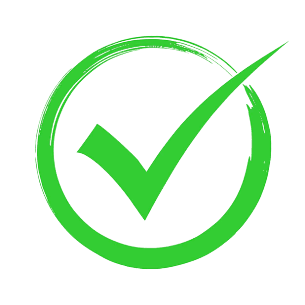 Green check mark icon indicating successful form submission